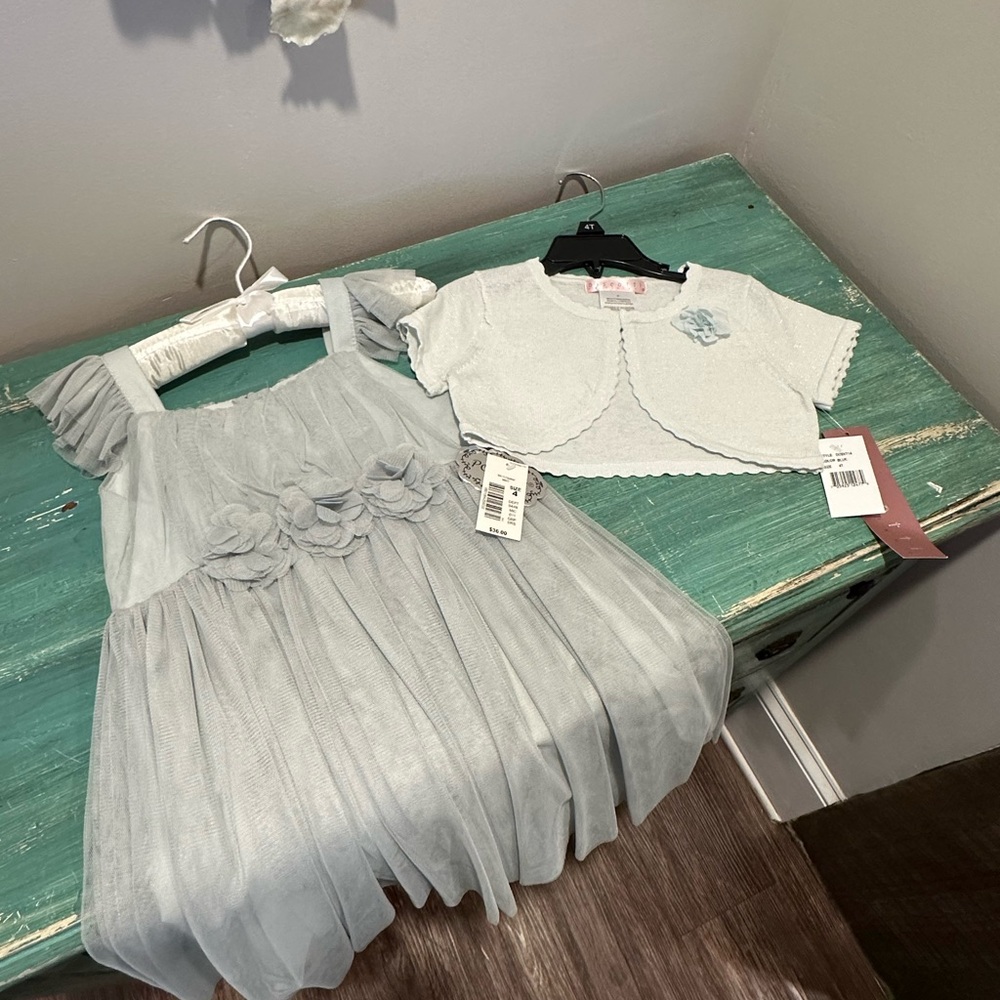 Girls, special occasion, dress, and Bolero set.
